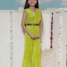 VASTRAMAY Girls Green Jumpsuit-image-32
