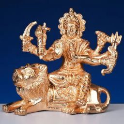 Ekaa Handicrafts 3" Brass Goddess Durga Statue on Lion for Home Temple-image-36