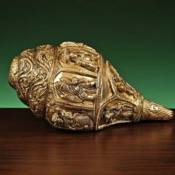Ekaa Handicrafts Brass Shankh with Dashavatar for Pooja Temple-image-43
