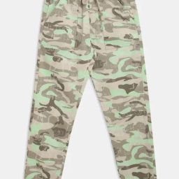 Tales & Stories Kids Neon Green & Grey Camouflage Joggers-image-105