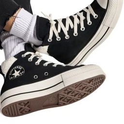 Converse Women's Chuck Taylor All Star Puff Lift Cozy Platform High Top Black Sneakers-picture-9