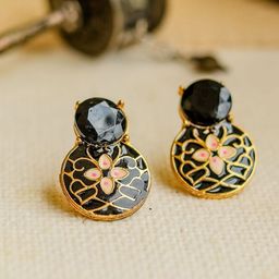 PolluxCraft Gold-Plated Floral Shaped Drop Earrings-picture-49