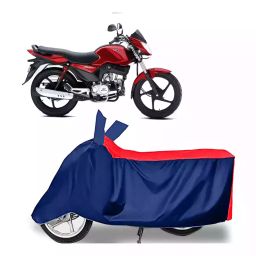 Auto Pearl Two Wheeler Cover with Bag for Mahindra Stallio, Red & Blue-image-24
