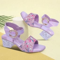 GNX Girls Printed Block Heels Sandals-17