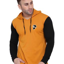 Blisstone Men Colourblocked Hooded Slim Fit T-shirt-image-82