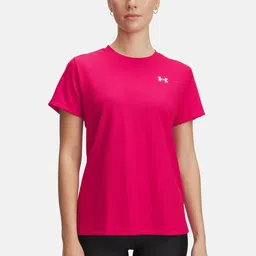 UNDER ARMOUR Ribbed Brand Logo Detail Loose Fit Tech Training T-shirt-image-44
