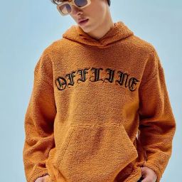 Bewakoof Orange Relaxed Fit Print Oversized Hoodie-picture-31