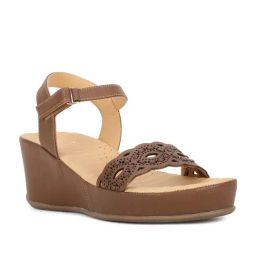 Scholl by Bata Women's Brown Ankle Strap Wedges-image-100
