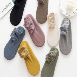 LARIX Women Pack Of 4 Cotton Ankle-Length Loafer Socks-23