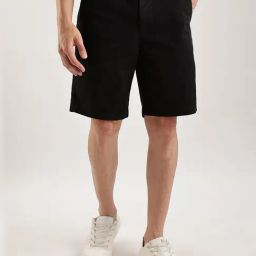 Calvin Klein Black Oversized Fit Mid Rise Shorts-image-60