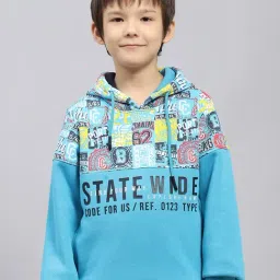 Monte Carlo Boys Turquoise Cotton Blend Printed Sweatshirt-picture-45