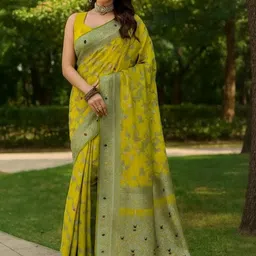 Moda Rapido Women Yellow Sarees-picture-26