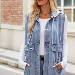 Oh Rare Colourblocked Hooded Denim Jacket-picture-17
