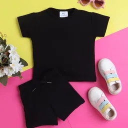 Knitting Doodles Girls Pure Cotton T-shirt With Shorts-picture-41