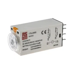 RS PRO Single Function Timer Relay Plug In Mount 24 V DC DPDT Model No. 1792955-70