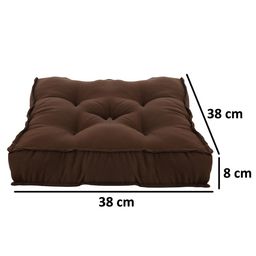Kuber Industries Brown Solid General Support Chair Pad image 4
