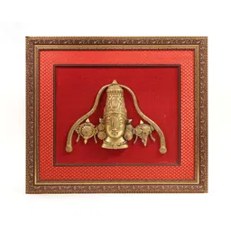 Exotic India Gold toned & Brown Textured Wooden Wall Hangings-image-51
