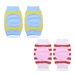 Chinmay Kids Crawling Anti-Slip Padded Stretchable Elastic Cotton Soft Breathable Comfortable Knee & Elbow Cap with Lining Pattern Pack of 2 - Multicolour-18
