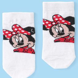 Cute Walk by Babyhug Terry Knit Ankle Length Anti Bacterial Socks Minnie Mouse Design - Multicolour-image-93