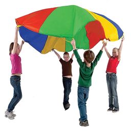 Hop N Play Play Parachute Umbrella with Handles for Kids, Indoor & Outdoor Games - Multicolor-44