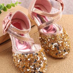 Babyoye Bellies with Velcro Closure & Bow Applique - Pink-image-83