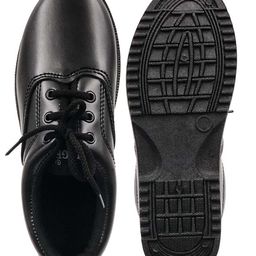 Priaansha Kids Lace Up School Shoes - Black-image-75