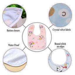 Luvlittle  Feeding Bibs With Snap Button Closure Pack of 5 - Multicolour image 3