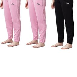FIT N FAME Women Pack of 3 Mid-Rise Cotton Pyjamas-image-70