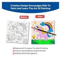 minileaves Mini Leaves Mini Canvas Craft Art Paint Diy Kit for Beginner  Set of 4 image 4