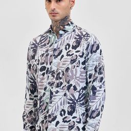 Snitch Men Slim Fit Opaque Printed Casual Shirt-picture-20
