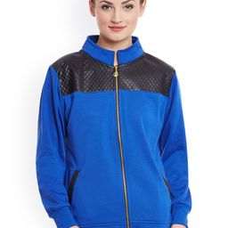Belle Fille Women Blue Solid Jacket-image-55