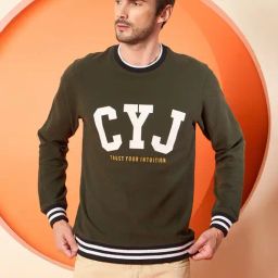 Club York Green Regular Fit Printed Sweatshirt-image-80