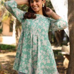 Janasya Green Printed Tunic-picture-16