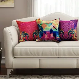 SEJ by Nisha Gupta Multicolor Cushion Covers - Set of 3-image-66