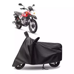 Auto Pearl Polyester Two Wheeler Cover for Bajaj Boxer BM 150 (Grey)-image-95