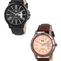 WM Men Black & Peach-Coloured Analogue Watch DDWM-036-21