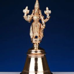 Ekaa Handicrafts Brass Lord Vishnu Om Hand Bell-image-13