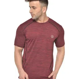 Chkokko Maroon Regular Fit Sports T-Shirt-image-61