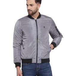 Red Tape Grey Full Sleeves Mock Collar Jacket-image-76