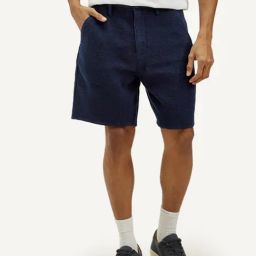 Levi's Navy Cotton Regular Fit Self Pattern Shorts-picture-9