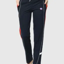 Vimal Jonney Navy Blue Stripes Print Track Pants-picture-31