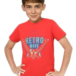 Jack & Jones Junior Red Graphic Print T-Shirt-image-73