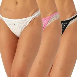 Leading Lady Multicolor Printed Thongs Panty (Pack Of 3)-image-26