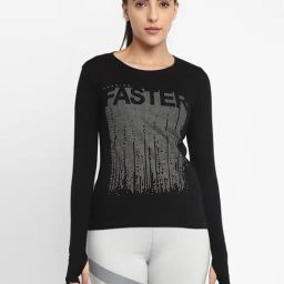 Appulse Black Printed Slim Fit Cotton T-Shirt-image-93