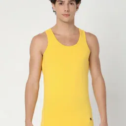 UnderJeans by Spykar Yellow Vest-image-92