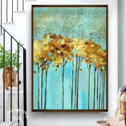 The Art House Abstract Multicolor Canvas Painting-30