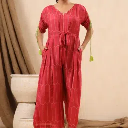 Autumnlane Orlando Crimson Cotton Jumpsuit-picture-9