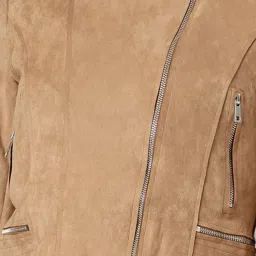 showoffff SHOWOFF Rust Suede Regular Fit Tailored Jacket image 5