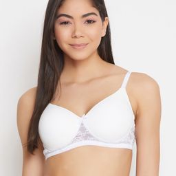 Clovia Lace Padded Non-Wired Bra-15