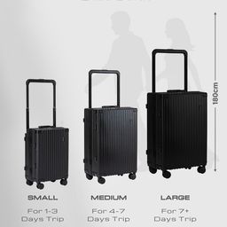 Kenneth Cole Textured 360-Degree Rotation Hard Case Medium Size Trolley Bag image 2
